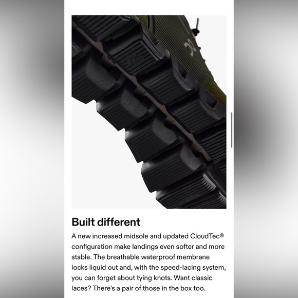 On Cloud 5 Waterproof Men’s Shoes Size 12 Black Performance Running Gently Used - Picture 4 of 16